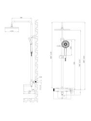 Душевая система AGGER GPD71-800GM  