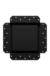 2020SGR, Решетка вентиляционная SGR 200х200 окраш.сталь Matt black ERA