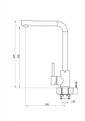 Смеситель для кухни FLORENTINA Фабио Грей