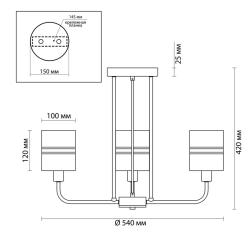 Люстра ODEON Calista 4421/3C Черный