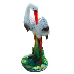 Фигурка для водоема Аист с лягушкой