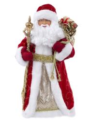 Декоративная кукла ФЕНИКС ПРЕЗЕНТ Дед Мороз в красном костюме 31,5 см