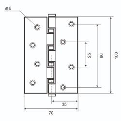 Петля врезная ARSENAL 4BB GR Графит