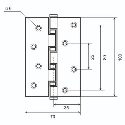 Петля врезная ARSENAL 4BB GR Графит
