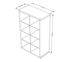 Стеллаж ШВЕДСКИЙ СТАНДАРТ Фора 8 Белый 770*1470*380 мм S00036