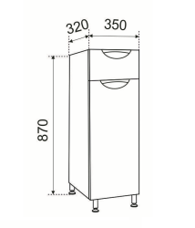 Полупенал EMMY Милли L 35*87 см