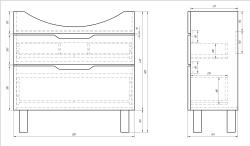 Тумба с раковиной DREJA Laguna Plus 85 