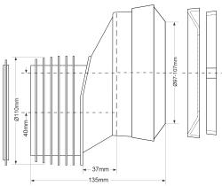 Труба фановая MCALPINE WC-MAC5(7)
