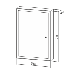 Зеркальный шкаф SILVER MIRRORS Киото Flip 53,4*74,8 см