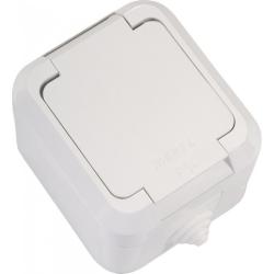 Розетка сетевая MAKEL с крышкой белый 18304