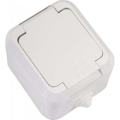 Розетка сетевая MAKEL с крышкой белый 18304