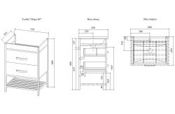 Тумба с раковиной SANFLOR Норд 60 