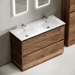 Тумба с раковиной SANCOS Libra Floor 120 дуб чарльстон двойная