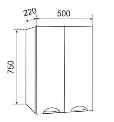 Шкаф EMMY Рокси 50*75 см 