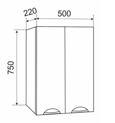 Шкаф EMMY Рокси 50*75 см 
