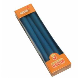 Свеча античная 3шт син. /Антей-Кэндл/