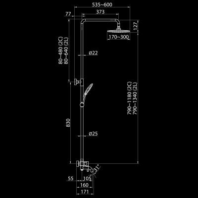 Душевая система ELGHANSA 2330524-2L Set-20