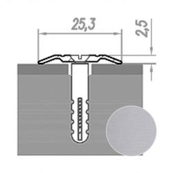 Профиль одноуровневый НОВОСЕЛ П 1.18 Алюминий 1,8 м