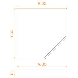 Экран к поддону RGW NT/Lux- 100*100 см