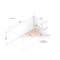 Ванна акриловая TRITON Стандарт 130*70 см