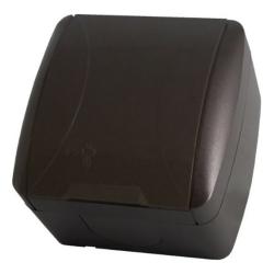 Розетка сетевая TDM Селигер с заземлением с крышкой шоколад SQ1818-0213