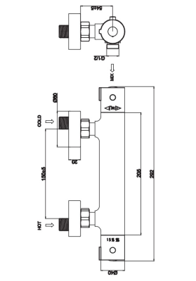 Термостат для душа ESKO Mikros T3080