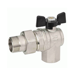 Кран шаровой BUGATTI с американкой угловой 1/2" ВР-НР