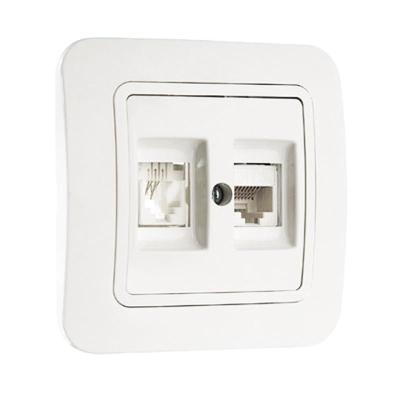 Розетка комбинированная MAKEL Lilium САТ5е/TF белый 70037