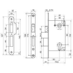 Корпус замка PALLADIUM 285 CP Хром