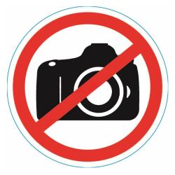 Знак безопасности Фотосъемка запрещена 150*150 мм