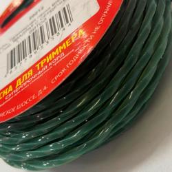 Леска для триммера витой квадрат с сердечником 2,7 мм 10 м