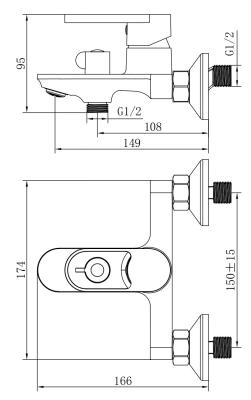 Смеситель для ванны ESKO Harbor HR54