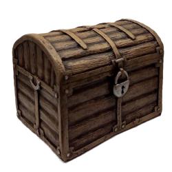 (АКЦИЯ) Копилка 11см Сундук, гипс корич. /G036-11-107K/Яблоко/