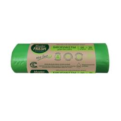 Пакеты д/мусора биоразлагаемые 60л (20шт), 25мкм /Master FRESH/