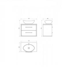Тумба с раковиной КАКСА-А Бруклин 80