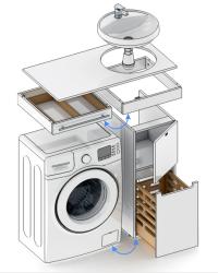 Тумба с раковиной ALAVANN Cosmetic 95