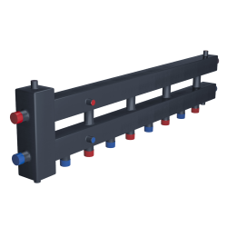 Коллектор модульный RISPA с гидрострелкой 5 выходов ГРУ+КМГ60-5ВН