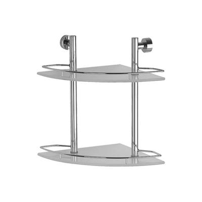 Полка для ванной FBS Vizovice стеклянная угловая двойная