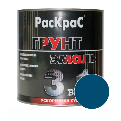 Грунт-эмаль РАСКРАС Синий 1,9 кг