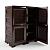 Шкаф 780*420*935 шоколадный /Э-218/Элластик-Пласт/
