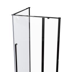 Душевое ограждение MIRSANT Next Black 100*100 см 