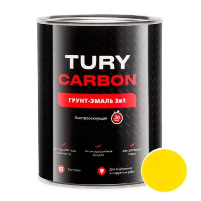 Грунт-Эмаль TURY Carbon RAL 1018 Желтый 0,9 кг
