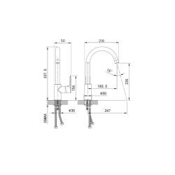 Смеситель для кухни IDDIS Cuba CU6WTJ0i05