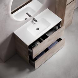 Тумба с раковиной SANCOS Libra Floor 100 дуб галифакс 