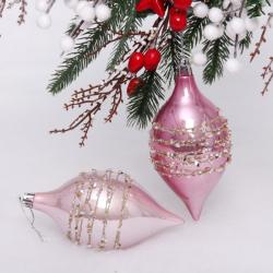 Набор елочных украшений СЕРПАНТИН Shine Star Thread розовый 13,8*6,5 см