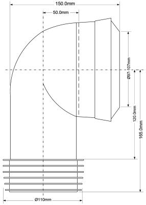 Труба фановая MCALPINE MRWC-MAC11