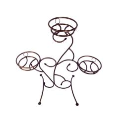 (АКЦИЯ) Подставка на 3 цветка Ажурная-2 (780*800мм) бронз./ХТ10295/Ярмарка-Тверь/