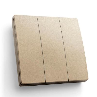 Выключатель беспроводной FERON 3 клавиши золотой 41727