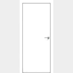 Дверное полотно TRIADOORS Invisible 700 белый глухое черная кромка 2000*700 мм