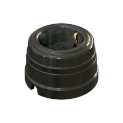 Розетка сетевая ТМ МЕЗОНИНЪ Аврора с заземлением черный GE70302-05